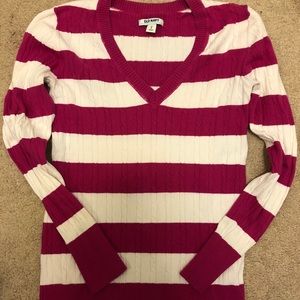 B1G1 1/2 off ☺️ Striped pink/cream sweater